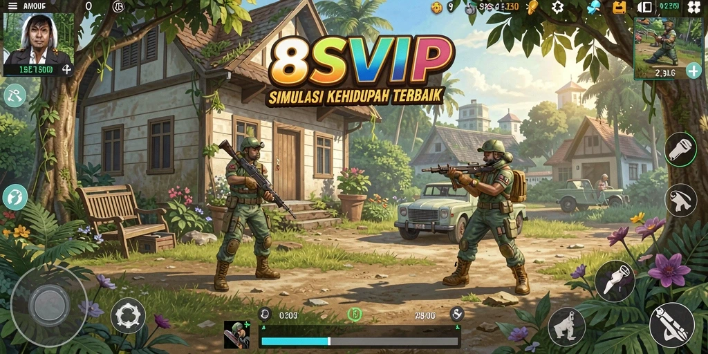 Screenshot gameplay <strong>8SVIP</strong> yang menampilkan aktivitas sehari-hari karakter.