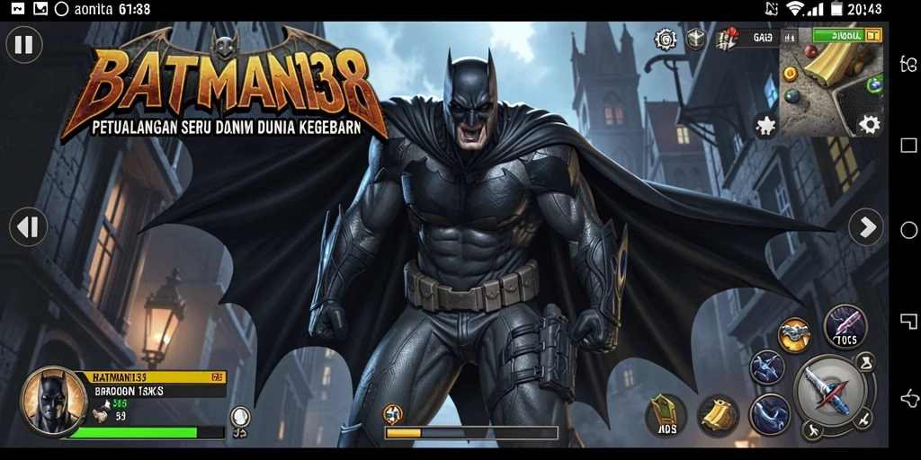 Tampilan gameplay seru dari BATMAN138 menunjukkan aksi petualangan yang menegangkan.