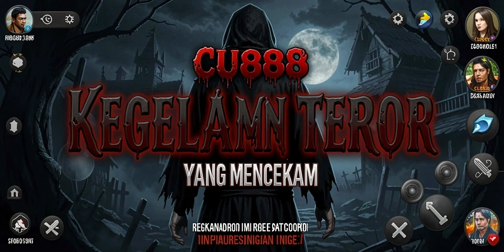 Screenshot gameplay CU888 dengan suasana menyeramkan dan mencekam.