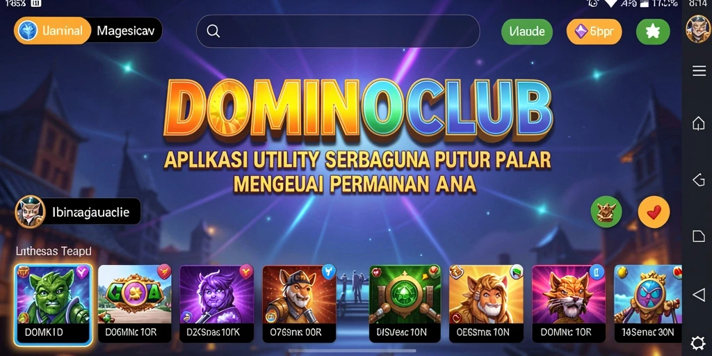 Screenshot menunjukkan tampilan interface <strong>DOMINOCLUB</strong> dengan fitur penghitungan skor.