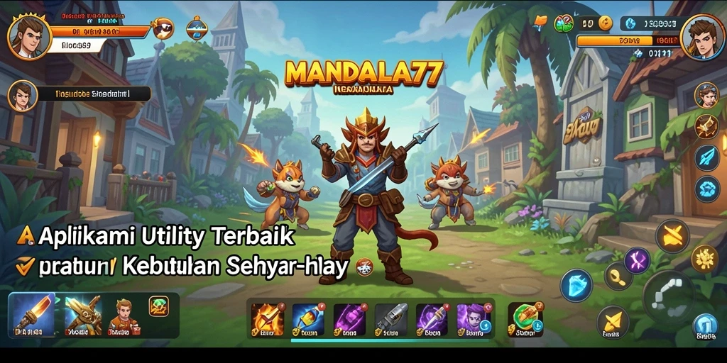 Tampilan antarmuka aplikasi MANDALA77 yang intuitif dan fungsional.