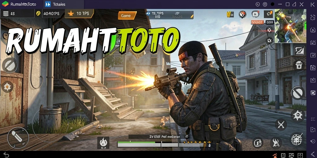Tampilan gameplay RUMAHTOTO yang mendebarkan dan penuh aksi.
