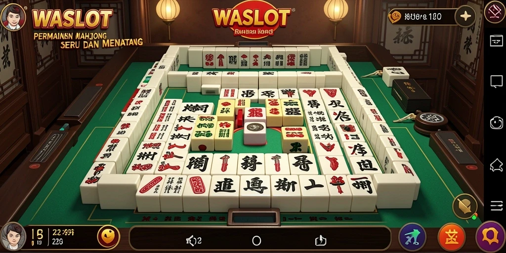 Tampilan gameplay Mahjong WASLOT dengan grafis menawan.